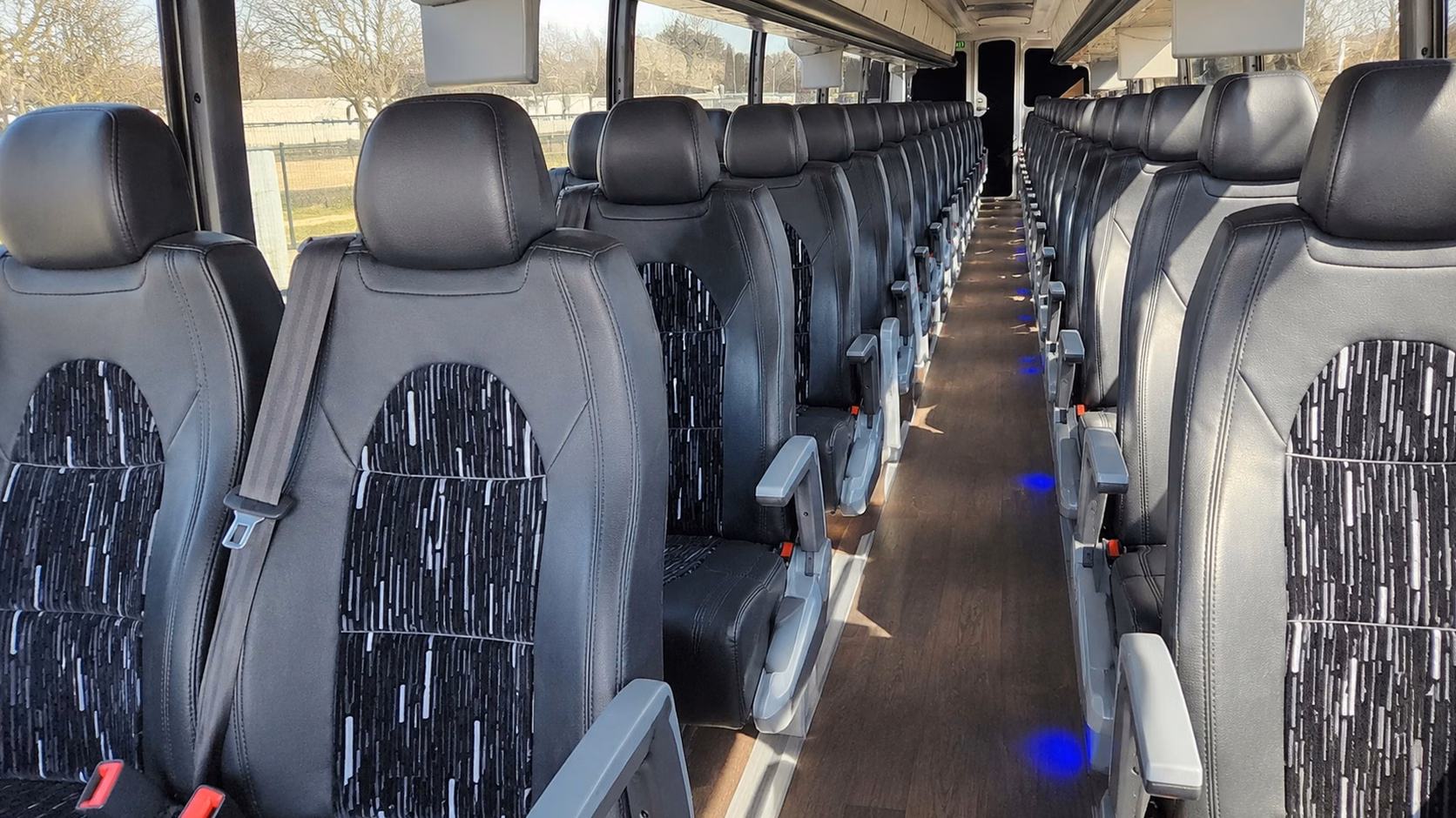 56 passenger charter bus interior
